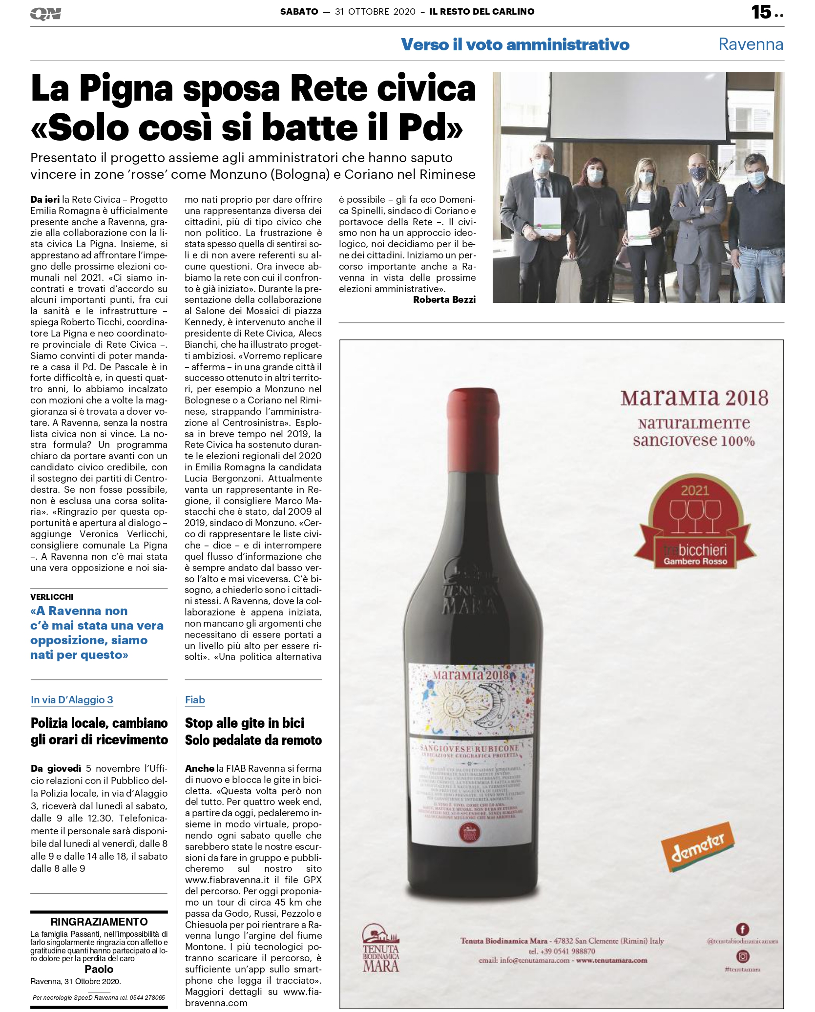 Scopri di più sull'articolo La Pigna sposa Rete Civica: “Solo così si batte il Pd”