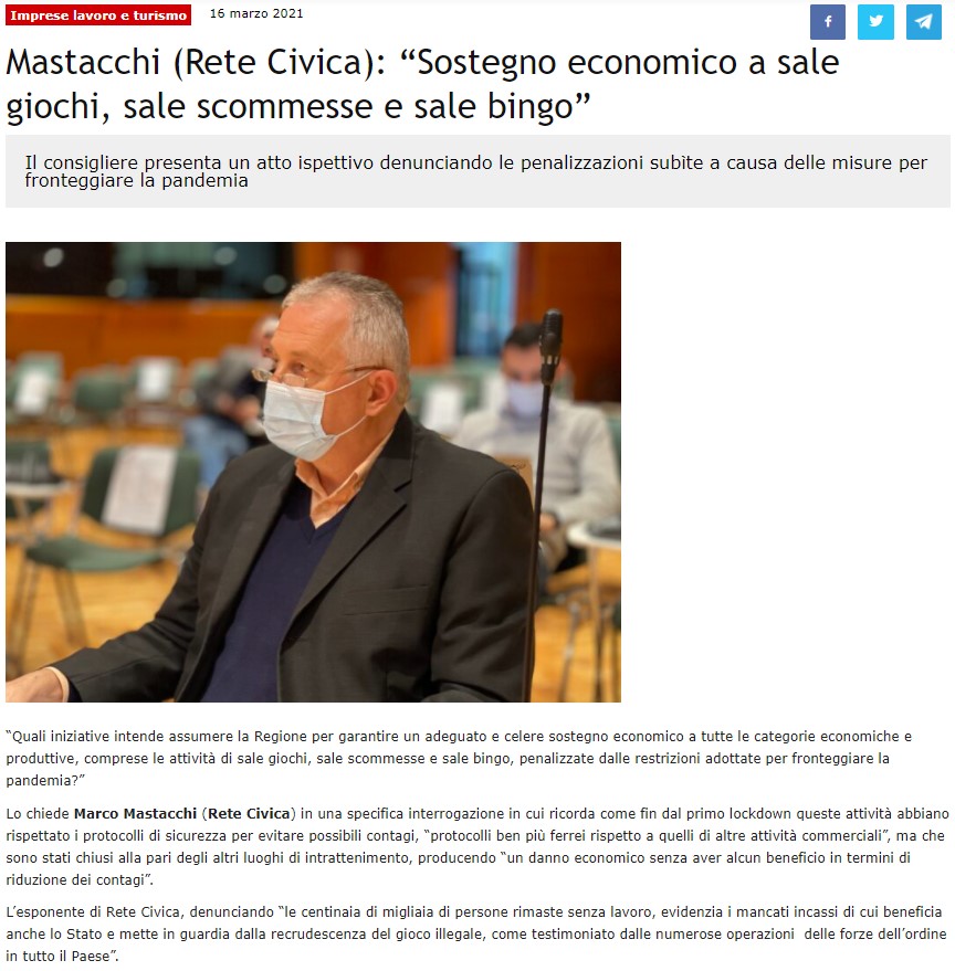 Al momento stai visualizzando Mastacchi (Rete Civica): “Sostegno economico a sale giochi, sale scommesse e sale bingo”