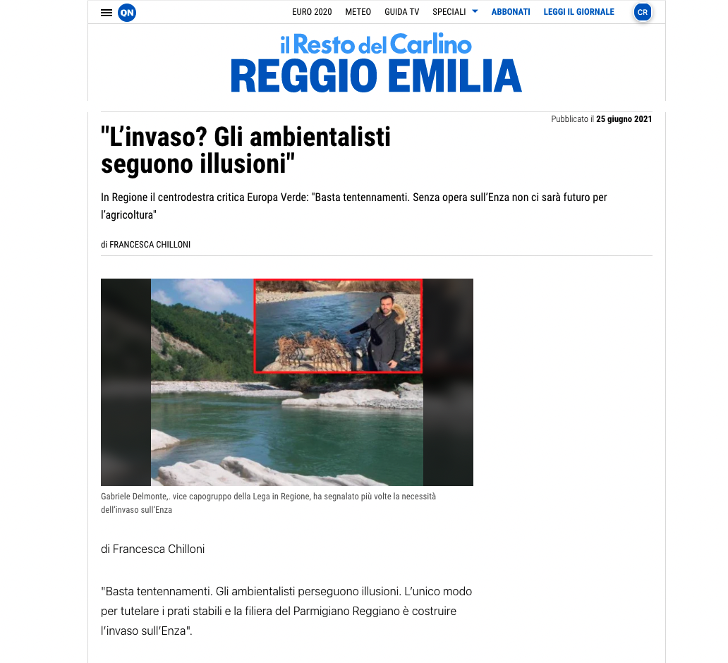 Scopri di più sull'articolo In Regione il centrodestra critica Europa Verde: “Basta tentennamenti. Senza opera sull’Enza non ci sarà futuro per l’agricoltura”