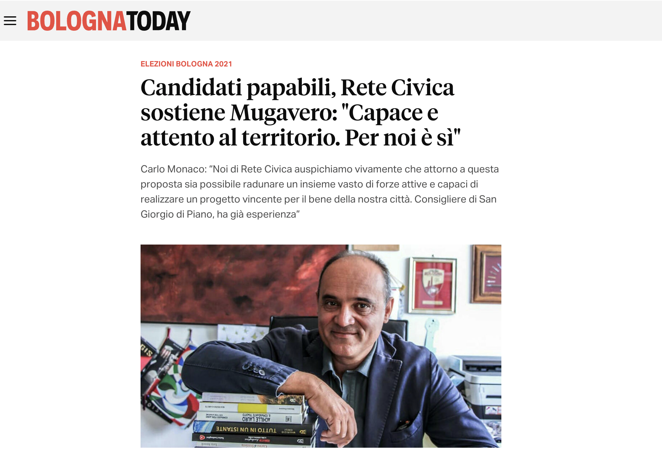 Scopri di più sull'articolo Candidati papabili, Rete Civica sostiene Mugavero: “Capace e attento al territorio. Per noi è sì”