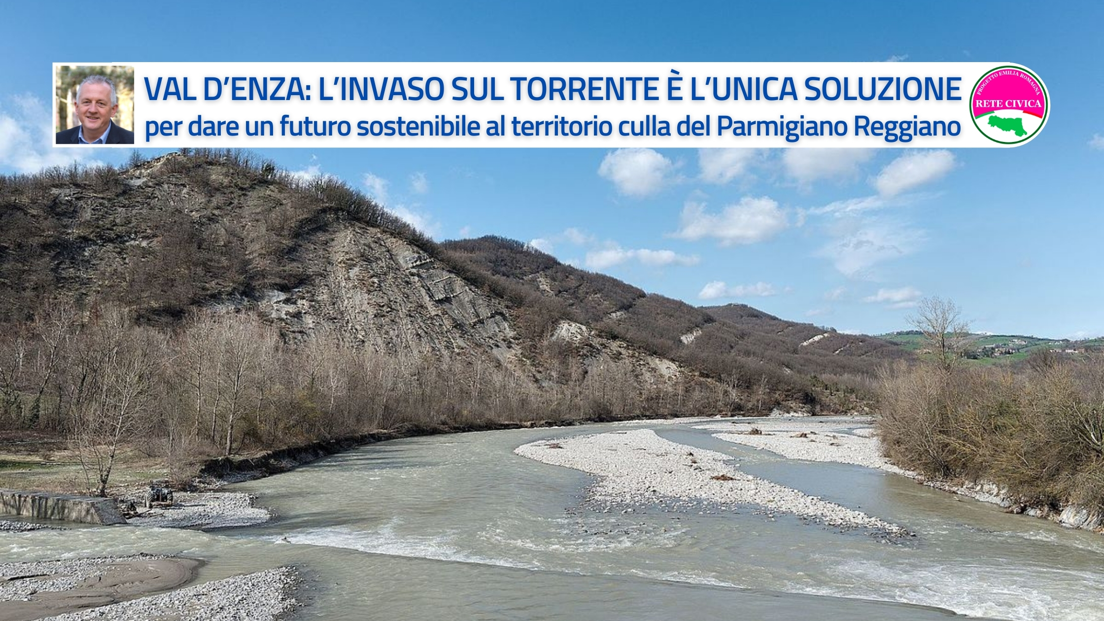 Scopri di più sull'articolo VAL D’ENZA: l’invaso sul torrente è l’unica SOLUZIONE per dare un futuro sostenibile al territorio culla del Parmigiano Reggiano
