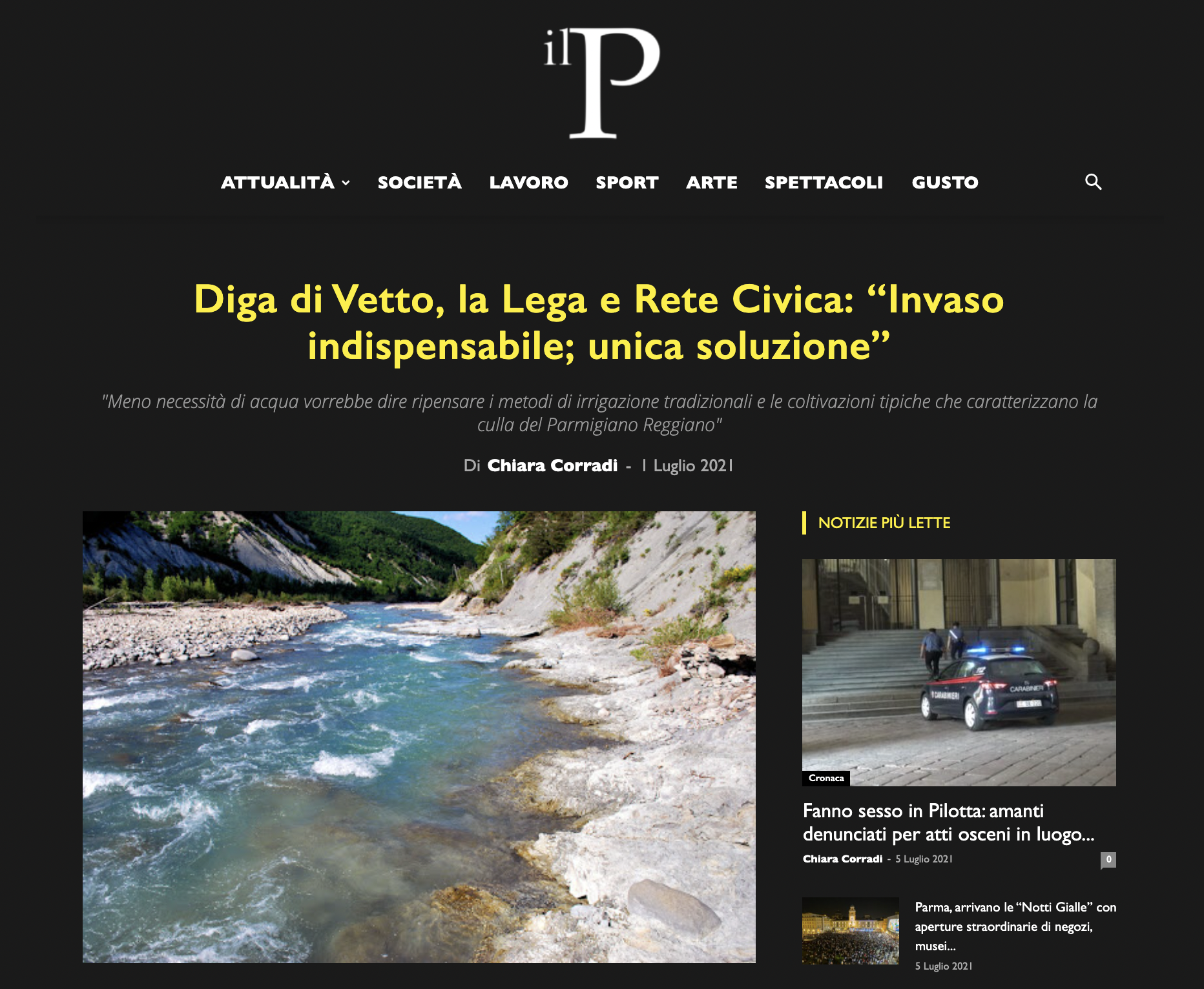 Scopri di più sull'articolo Diga di Vetto, la Lega e Rete Civica: “Invaso indispensabile; unica soluzione”