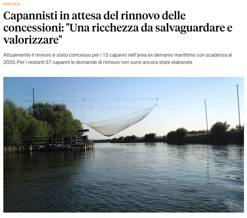 Scopri di più sull'articolo Capannisti in attesa del rinnovo delle concessioni: “Una ricchezza da salvaguardare e valorizzare”