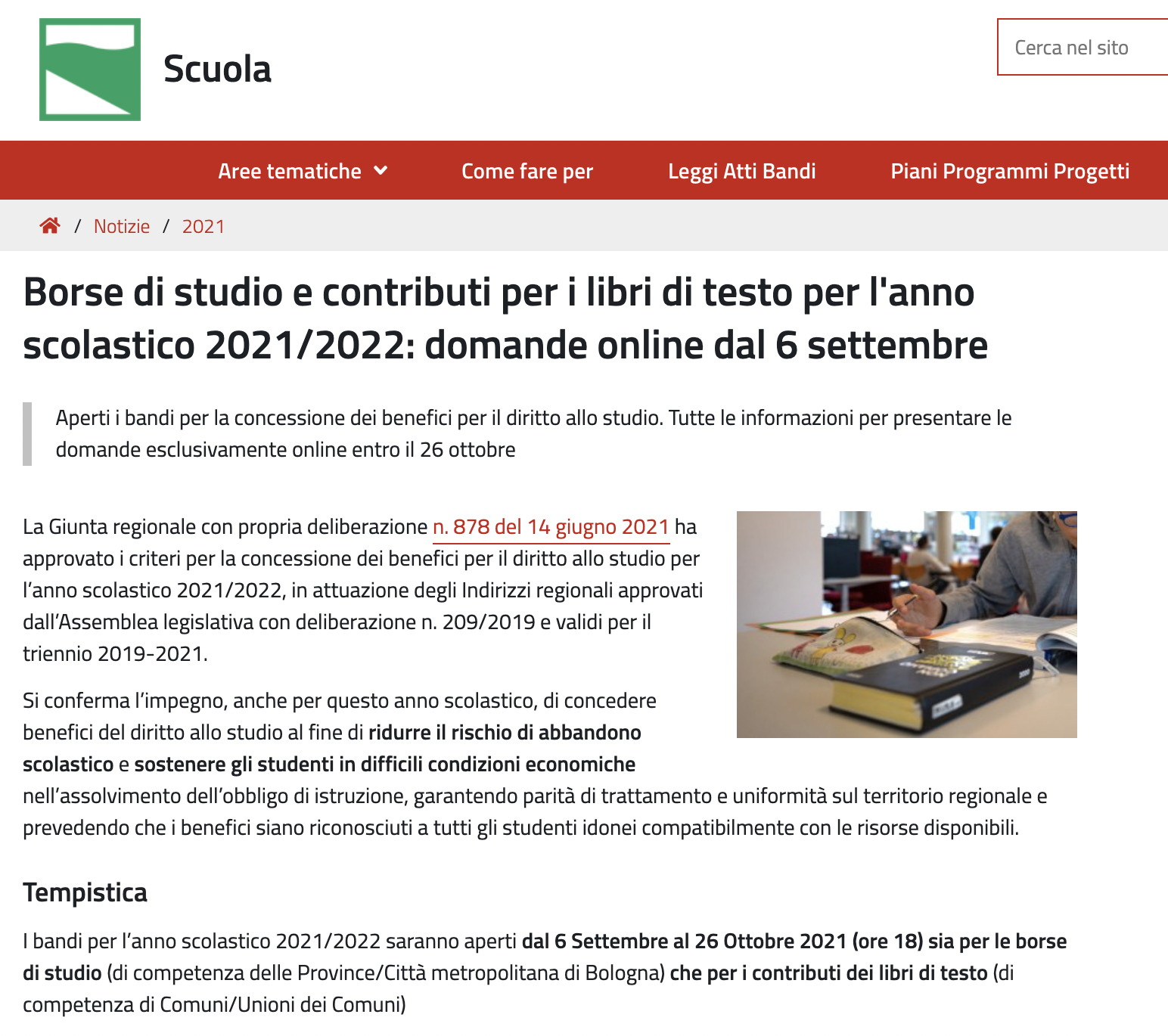 Al momento stai visualizzando SCUOLA: contributi per i libri di testo in base all’ISEE entro il 26 ottobre
