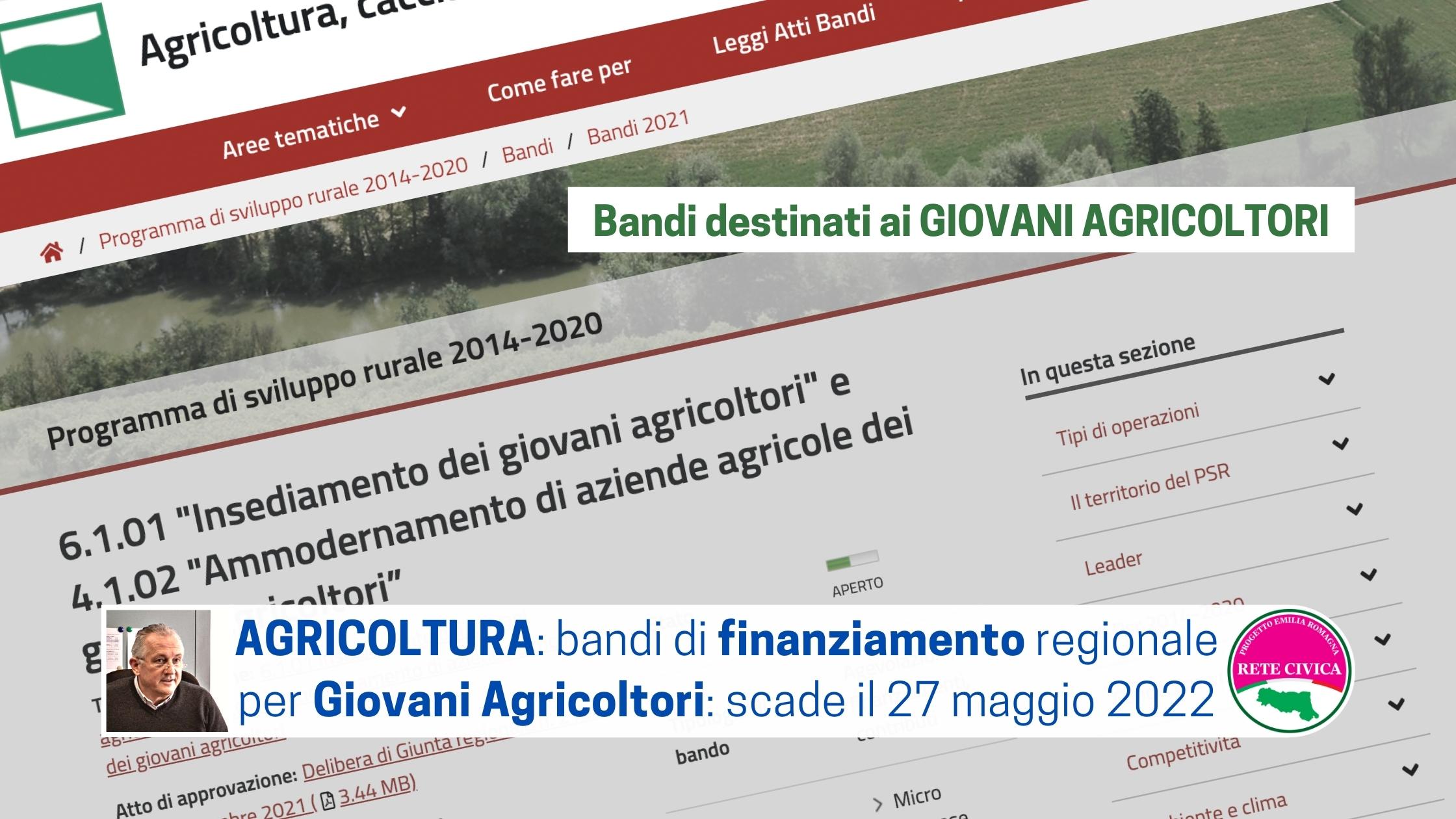 Scopri di più sull'articolo Bando regionale per Giovani Agricoltori: fino a 50.000 euro, scade il 27 maggio 2022