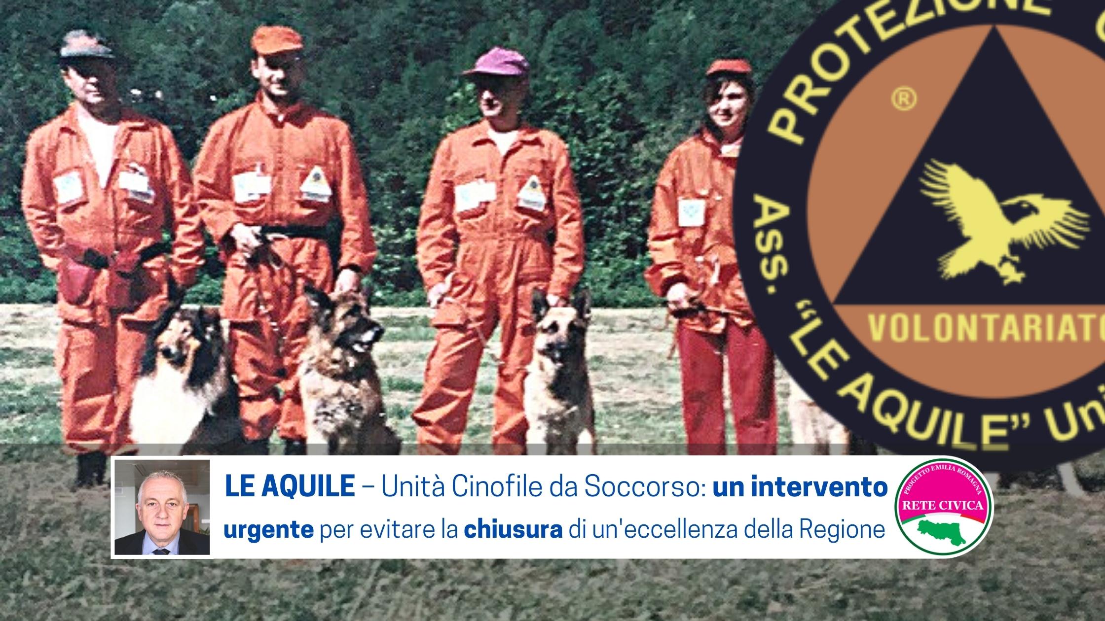 Al momento stai visualizzando LE AQUILE – UNITÀ CINOFILE DA SOCCORSO: un intervento urgente per evitare la chiusura di un’eccellenza della Regione 