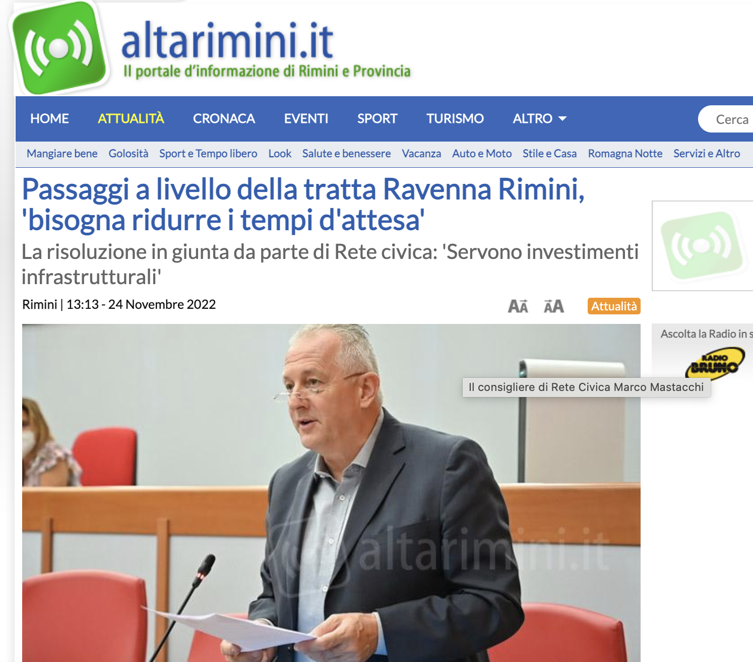 Scopri di più sull'articolo Passaggi a livello della tratta Ravenna Rimini, ‘bisogna ridurre i tempi d’attesa’