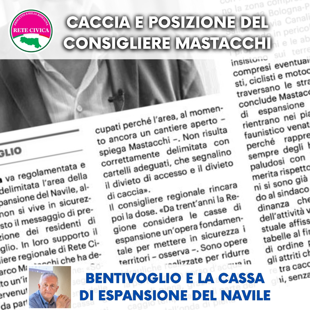 Scopri di più sull'articolo Caccia e posizione del consigliere Mastacchi
