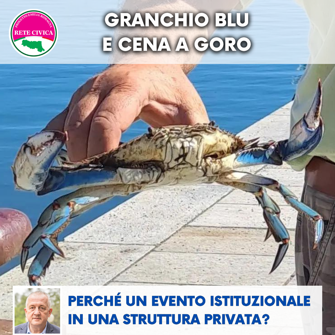 Al momento stai visualizzando Granchio blu e cena a Goro: perché un evento istituzionale in una struttura privata? 