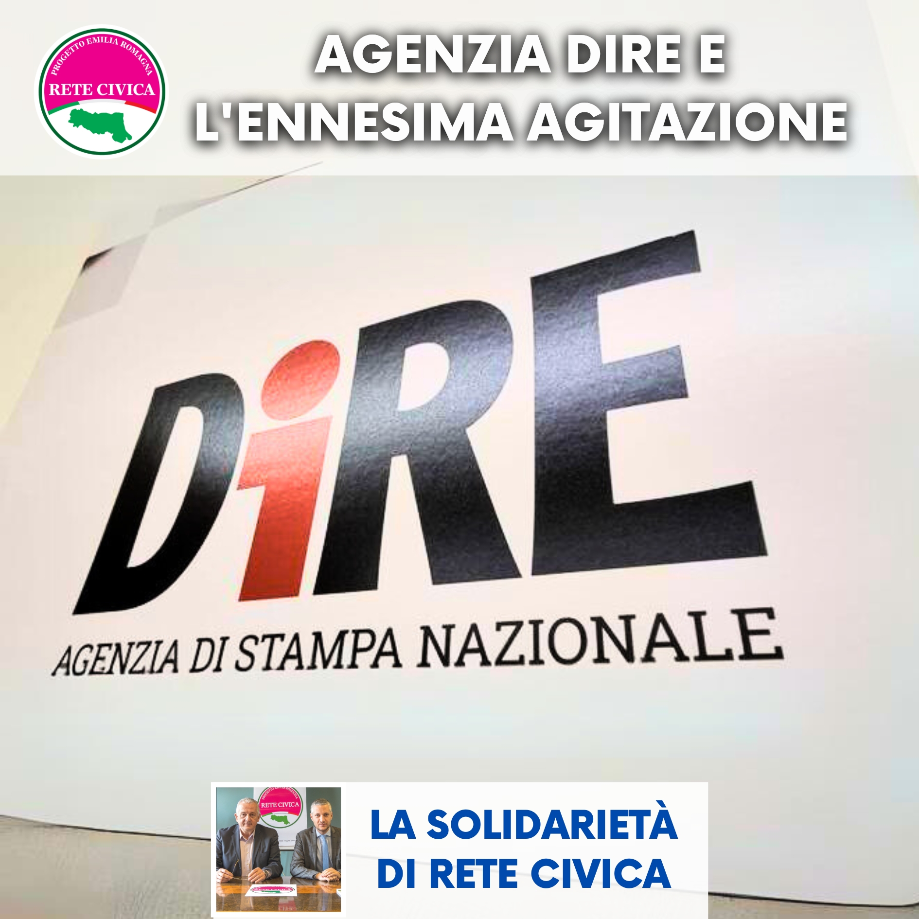 Al momento stai visualizzando Agenzia DIRE e l’ennesima agitazione: la solidarietà di Rete Civica – Progetto Emilia-Romagna