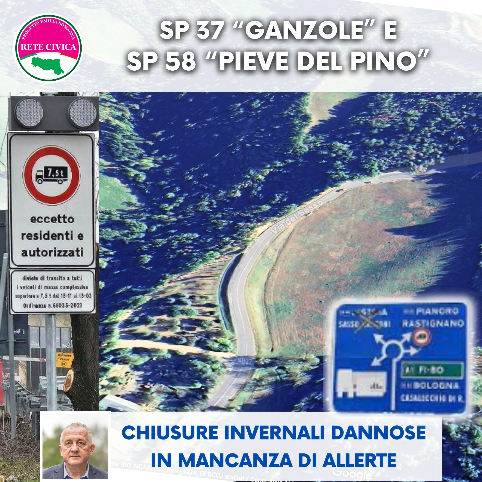 Al momento stai visualizzando Strade Provinciali 37 “Ganzole” e 58 “Pieve del Pino”: chiusure invernali dannose in mancanza di allerte