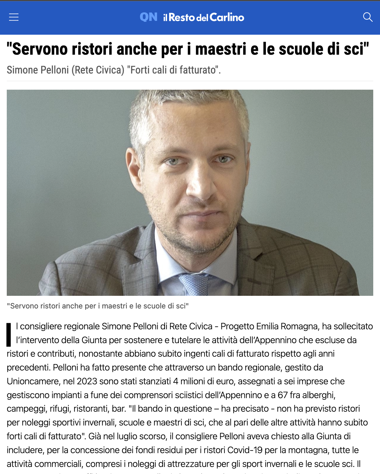 Scopri di più sull'articolo “Servono ristori anche per i maestri e le scuole di sci”