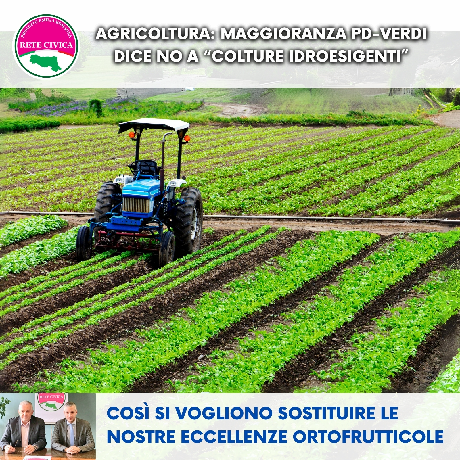 Scopri di più sull'articolo AGRICOLTURA: MAGGIORANZA PD-VERDI DICE NO A “COLTURE IDROESIGENTI”
