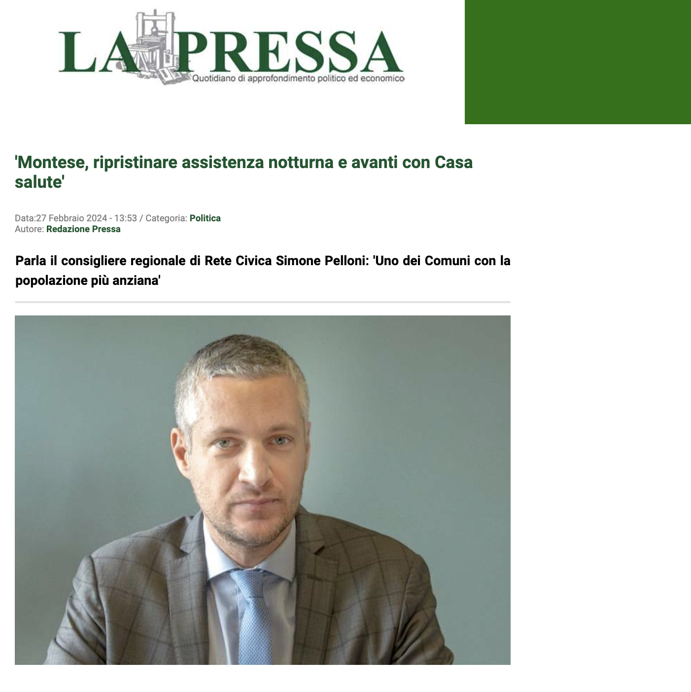 Scopri di più sull'articolo ‘Montese, ripristinare assistenza notturna e avanti con Casa Salute’