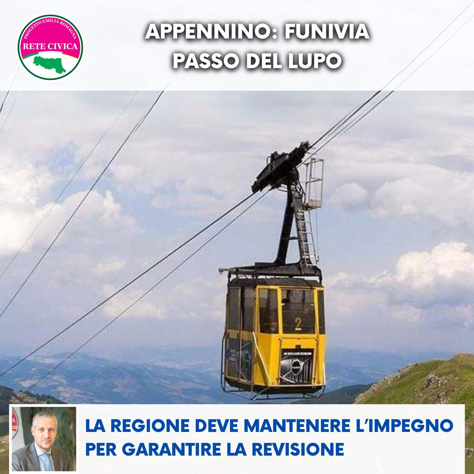 Al momento stai visualizzando Appennino: funivia Passo del Lupo, la Regione deve mantenere l’impegno per garantire la revisione