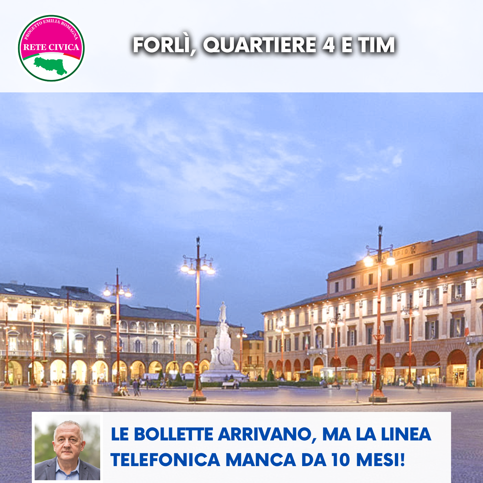 Scopri di più sull'articolo Forlì, quartiere 4 e Tim: le bollette arrivano ma la linea telefonica manca da 10 mesi