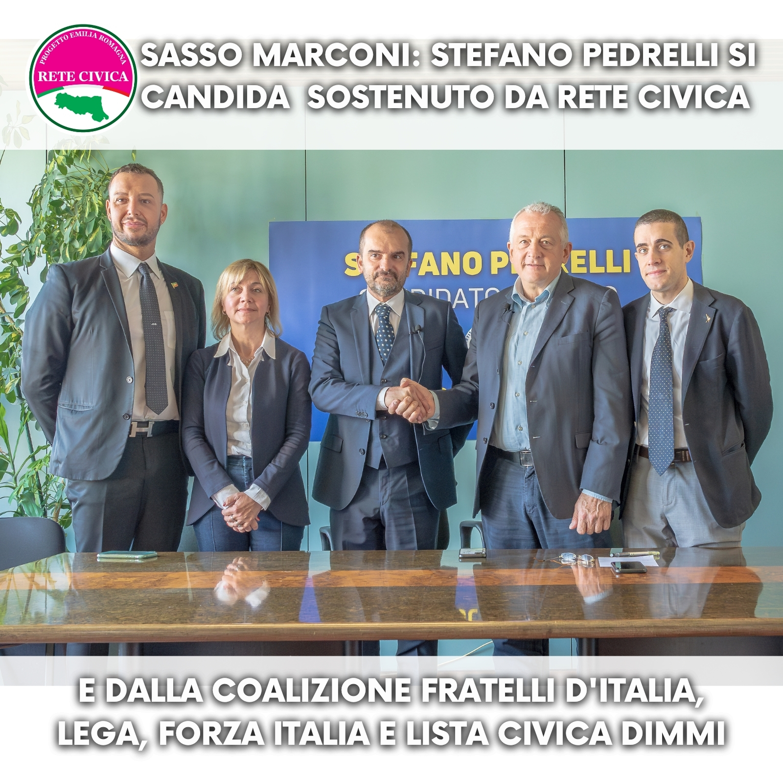 Al momento stai visualizzando Sasso Marconi: Stefano Pedrelli si candida a sindaco con il sostegno di Rete Civica, Fratelli d’Italia, Lega, Forza Italia e della locale lista civica Dimmi