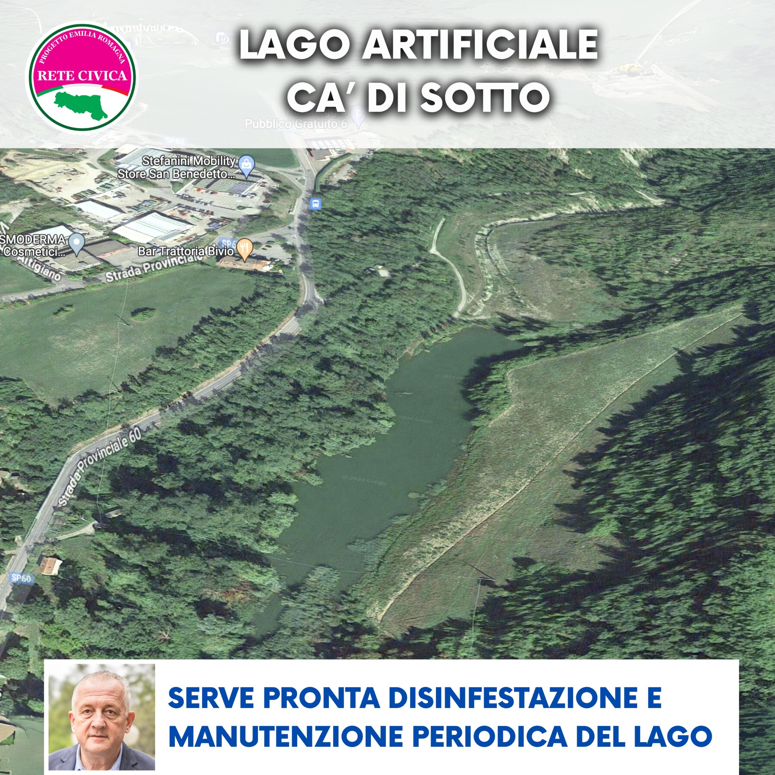 Scopri di più sull'articolo Lago artificiale CA’ di SOTTO: serve pronta disinfestazione e manutenzione periodica del lago