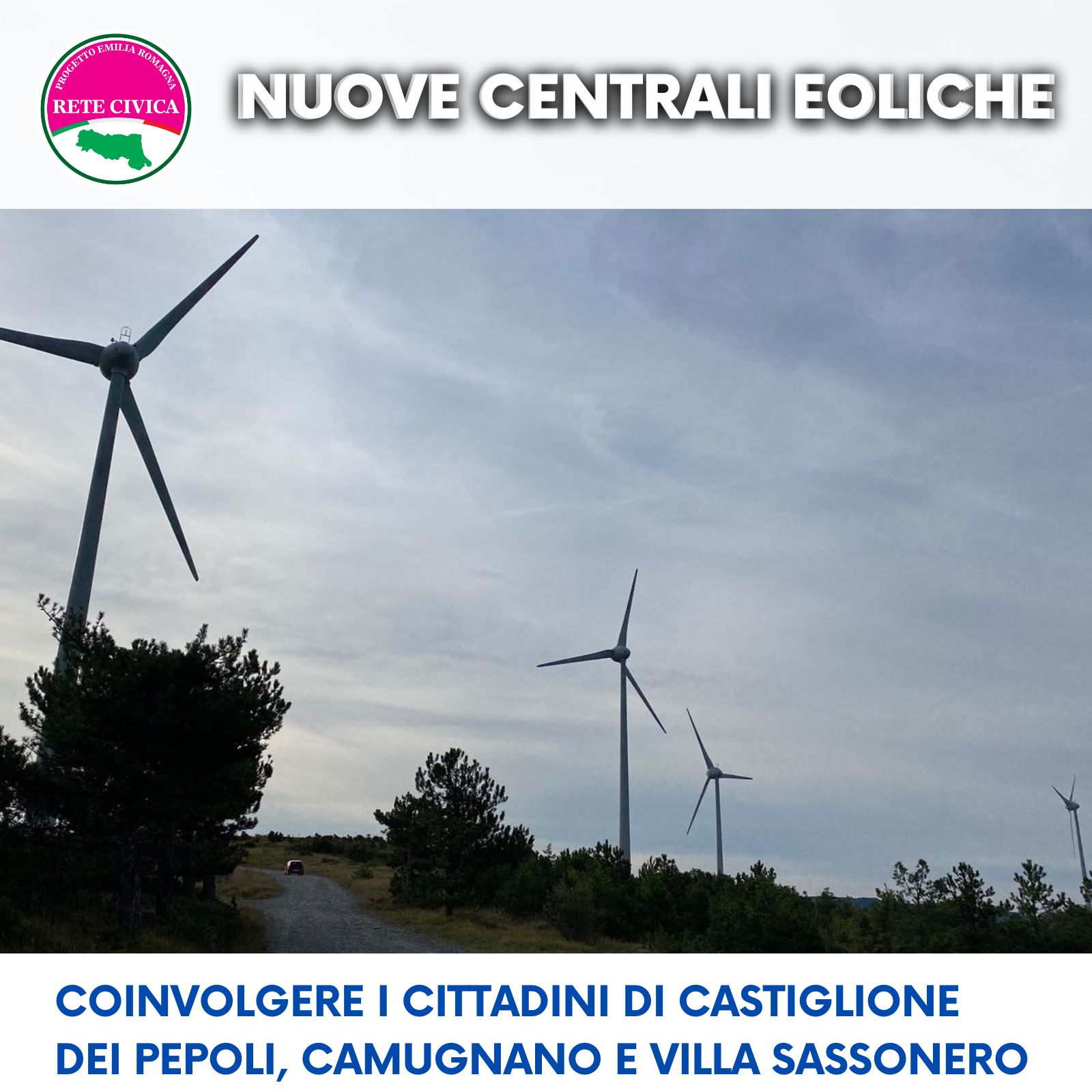 Scopri di più sull'articolo NUOVE CENTRALI EOLICHE – Coinvolgere i cittadini