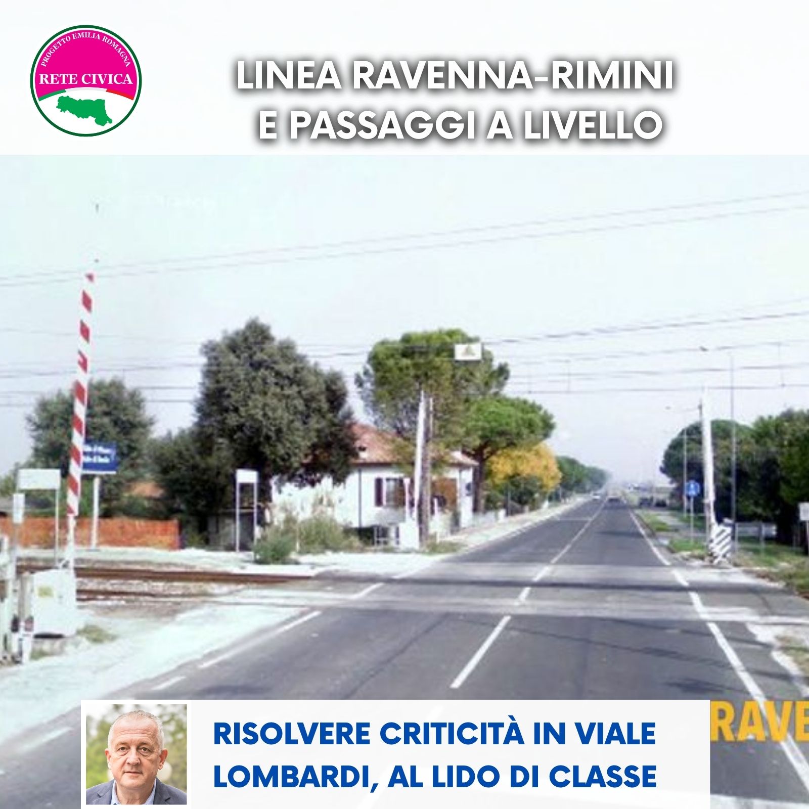 Al momento stai visualizzando LINEA RAVENNA-RIMINI E PASSAGGI A LIVELLO – Quando si risolveranno le criticità in Viale dei Lombardi, al Lido di Classe? 
