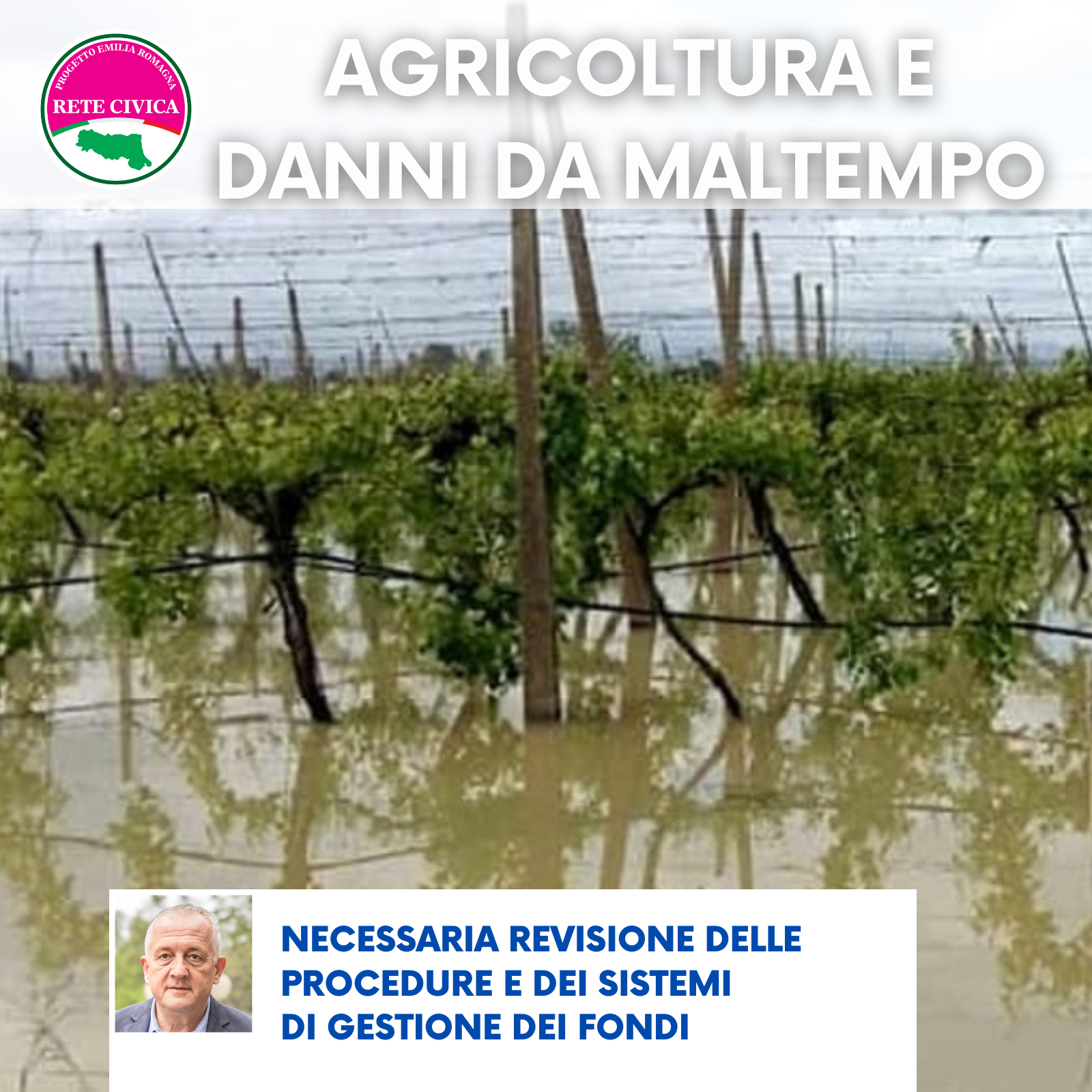 Scopri di più sull'articolo AGRICOLTURA E DANNI DA MALTEMPO – Necessaria una revisione efficace delle procedure e dei sistemi di gestione dei fondi