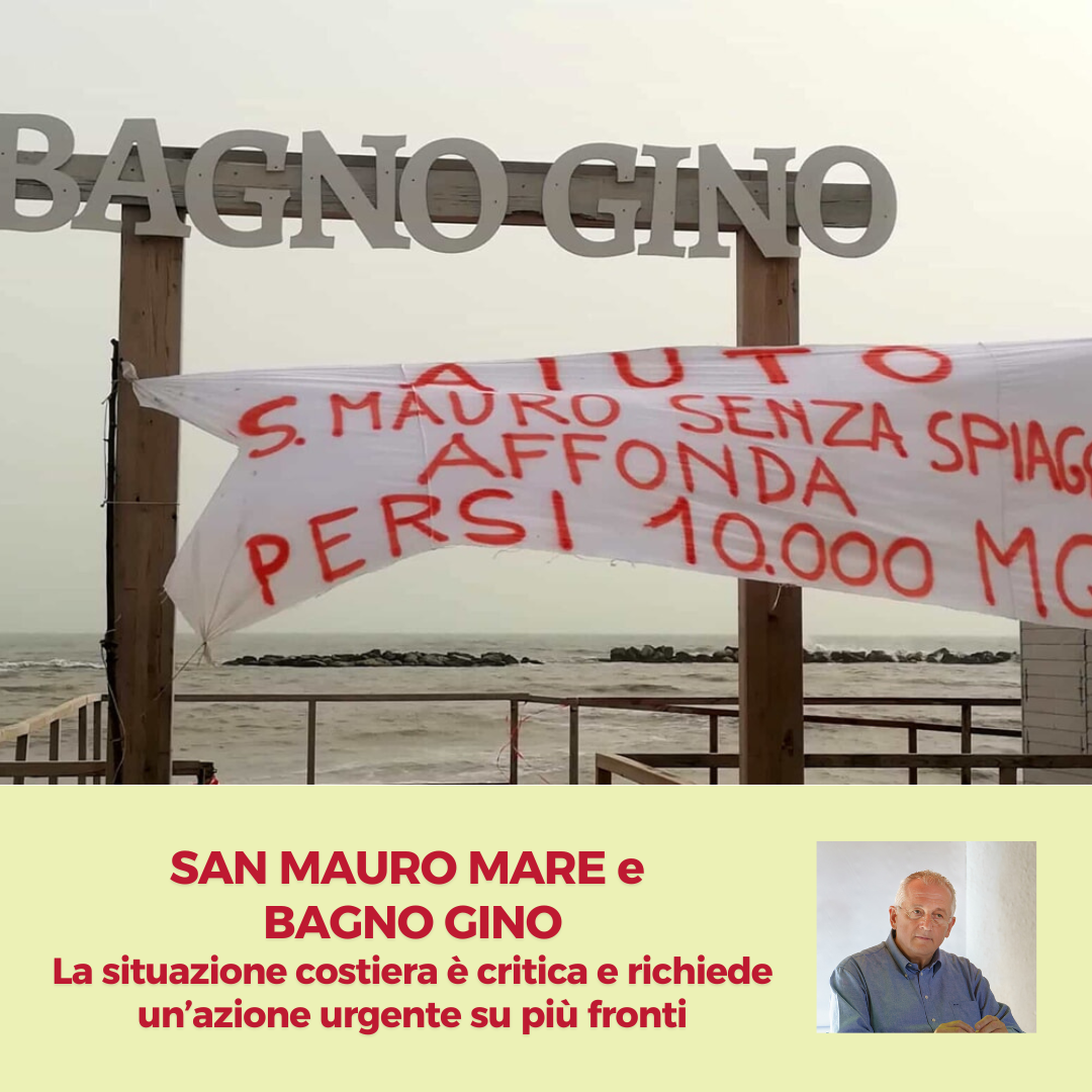 Al momento stai visualizzando SAN MAURO MARE e BAGNO GINO – La situazione costiera è critica e richiede un’azione urgente su più fronti