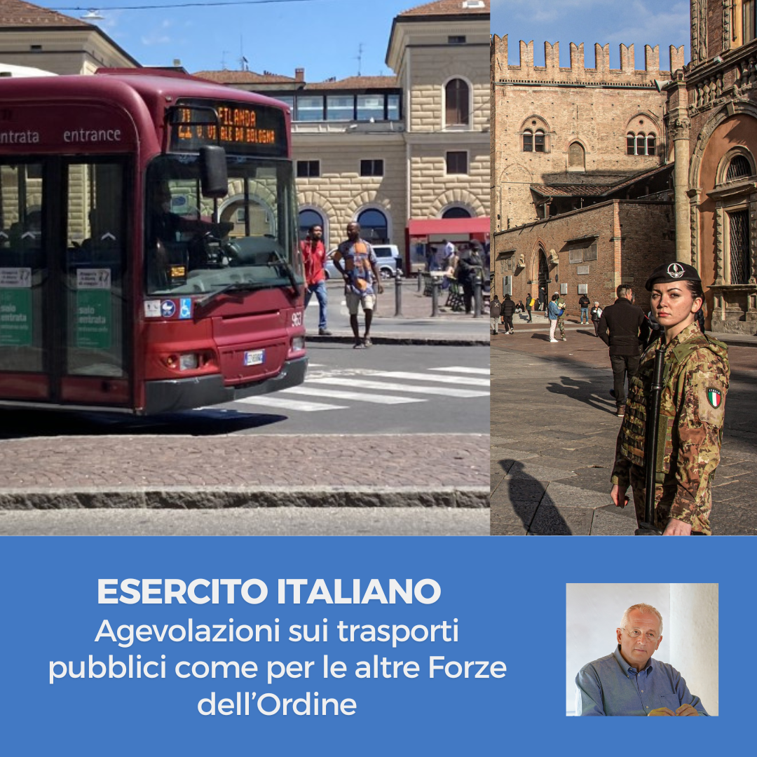 Al momento stai visualizzando ESERCITO ITALIANO E CONTRIBUTO NELLA SOCIETÁ – Agevolazioni sui trasporti pubblici come per le altre Forze dell’Ordine