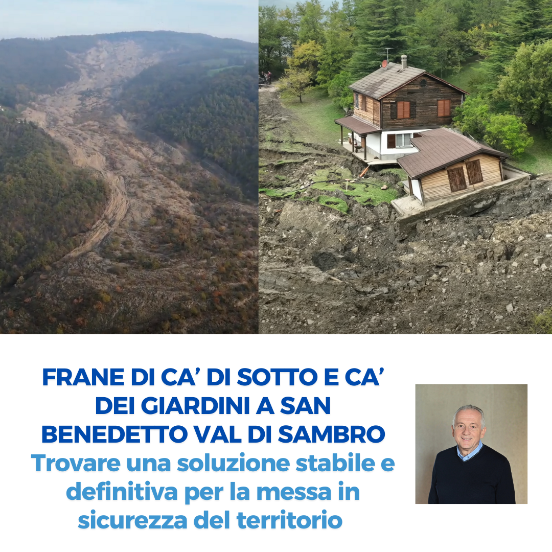 Scopri di più sull'articolo FRANA DI CA’ DI SOTTO E CA’ DEI GIARDINI A SAN BENEDETTO VAL DI SAMBRO – Si trovi una soluzione stabile e definitiva per la messa in sicurezza del territorio