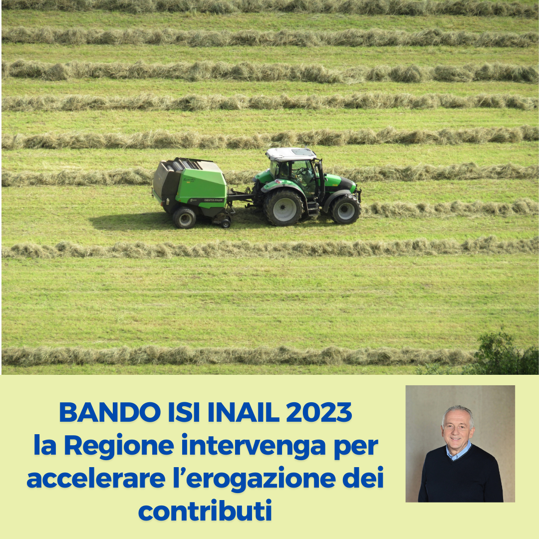 Al momento stai visualizzando BANDO ISI INAIL 2023 – La Regione intervenga per accelerare l’erogazione dei contributi
