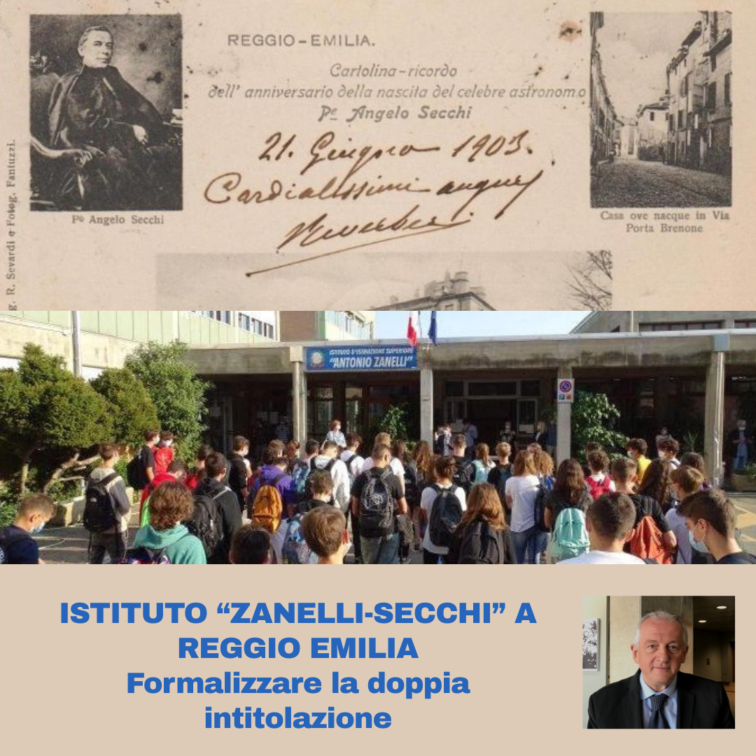 Al momento stai visualizzando ISTITUTO “ZANELLI-SECCHI” A REGGIO EMILIA – Formalizzare la doppia intitolazione