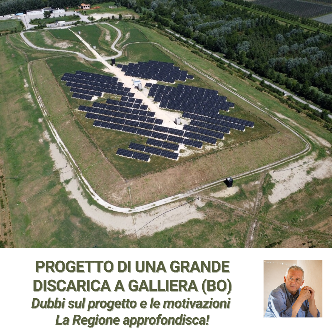Al momento stai visualizzando PROGETTO DI UNA GRANDE DISCARICA A GALLIERA (BO)